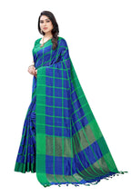 Vamika Navy Cotton Silk Weaving Saree (SATURN NAVY) | Grocsy