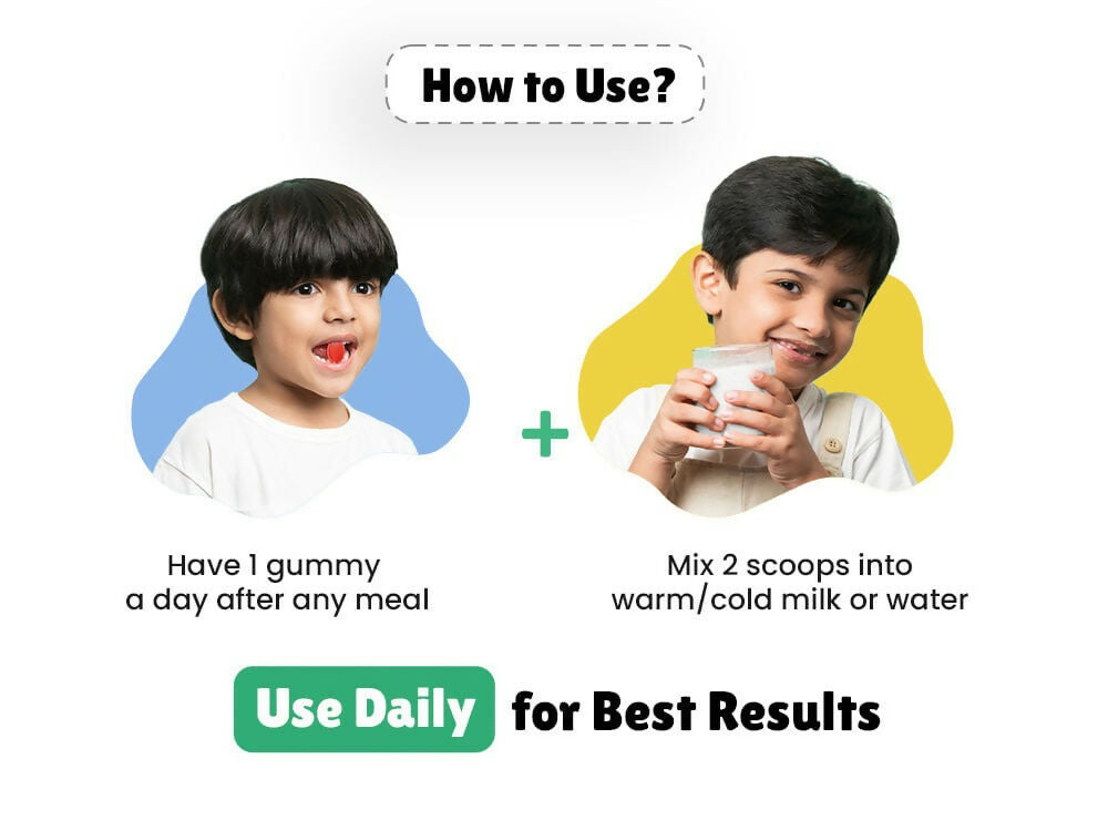 Little Joys Nutrimix Nutrition Powder Belgian Chocolate + Brain Gummies 2 - 6 years Combo | Grocsy