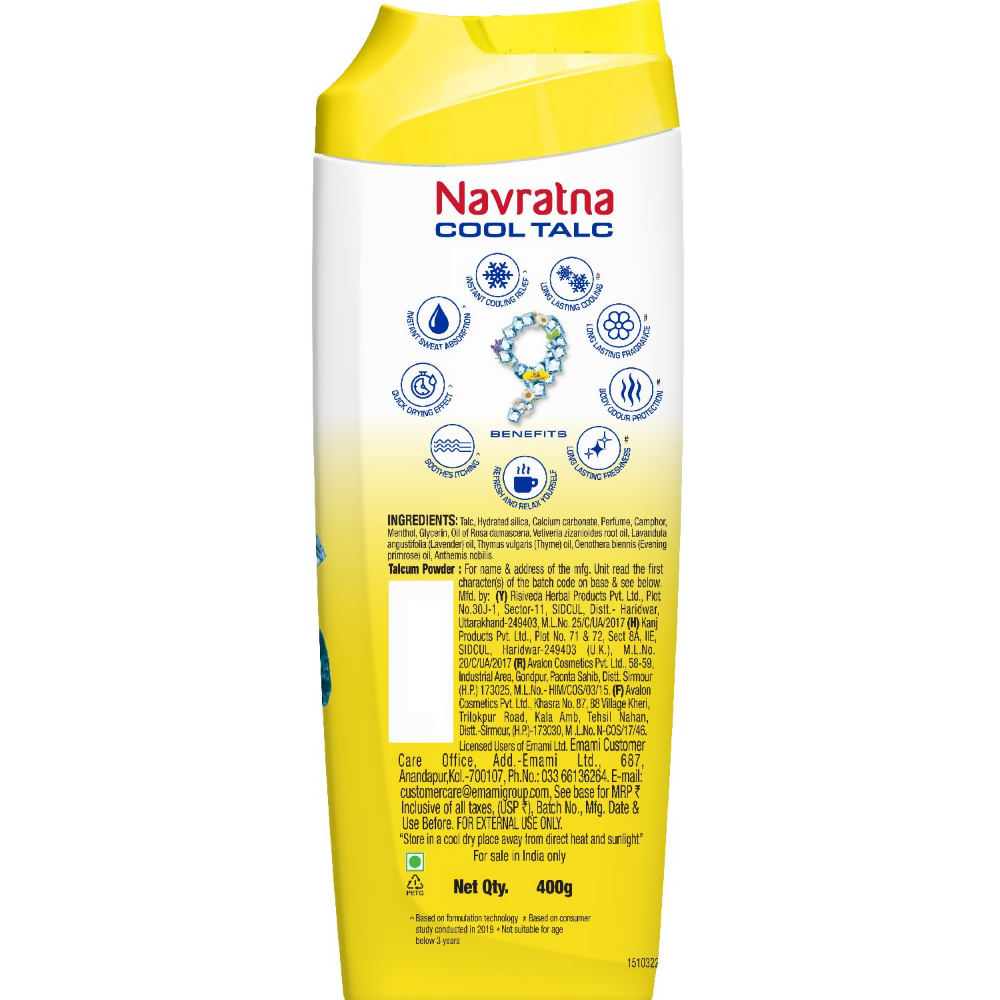 Navratna Cool Arctic Blossom Talc | Grocsy