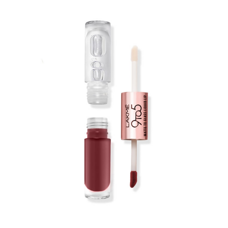 Lakme 9 To 5 Matte To Glass Liquid Lip - Rose | Grocsy