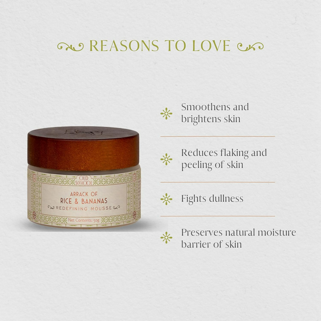 Old School Rituals Arrack of Rice & Banana Redefining Mousse Natural Face Moisturize | Grocsy