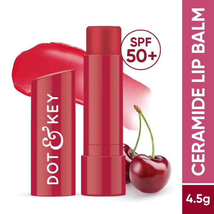 Dot & Key Barrier Repair Hydrating Lip Balm SPF 50 With Ceramides & Peptides Cherry Crimson | Grocsy