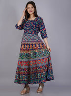 Vamika Multicolor Cotton Printed Party/Casual Wear Kurti (GAM18K) | Grocsy