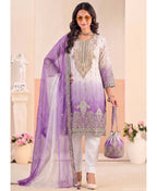 KC Designer Purple Ombre Straight Suit For Women With Hand Embroidery | Grocsy