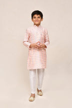 Joban Fashion Art Silk Baby Pink Kurta With Straight Fit Pant | Grocsy