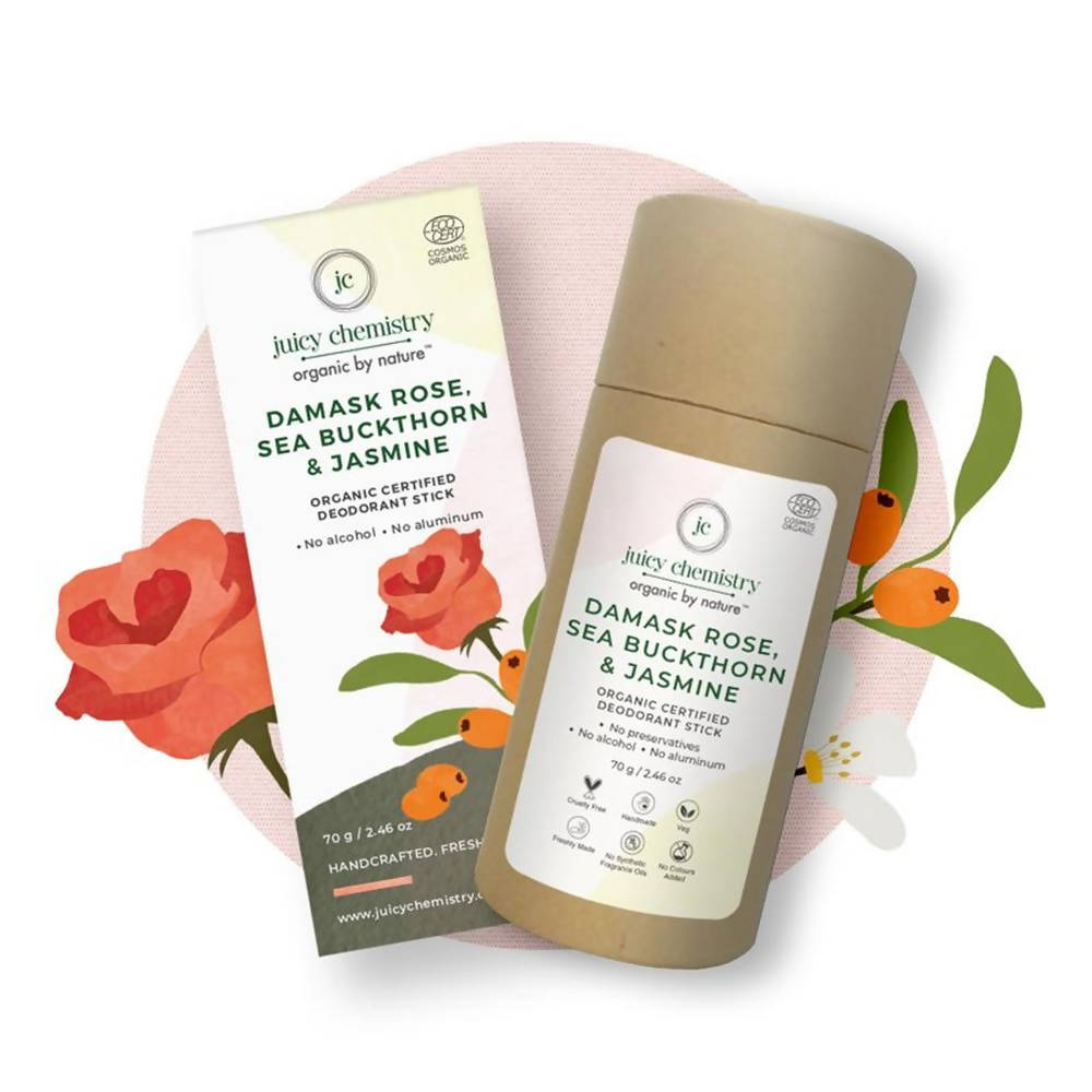 Juicy Chemistry Damask Rose & Jasmine Face & Body Dusting Powder | Grocsy