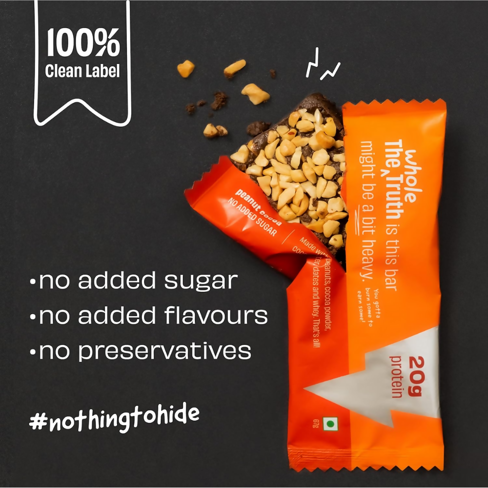 The Whole Truth High Protein Peanut Cocoa Protein Bar | Grocsy