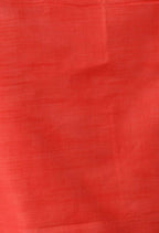Mominos Fashion Moeza White & Red Bhagalpuri Handloom Ikat Pure Cotton Saree with unstitched Blouse piece | Grocsy