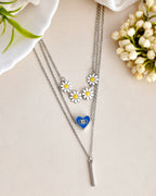 VOJ Beads Silver Plated Stainless Steel Layered Chain | Grocsy
