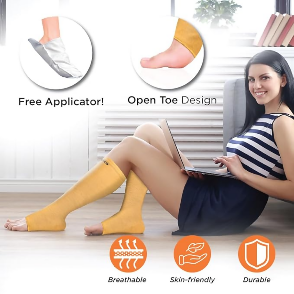 Vissco Medical Compression Stockings (Below Knee) - Beige - 1 Pair | Grocsy