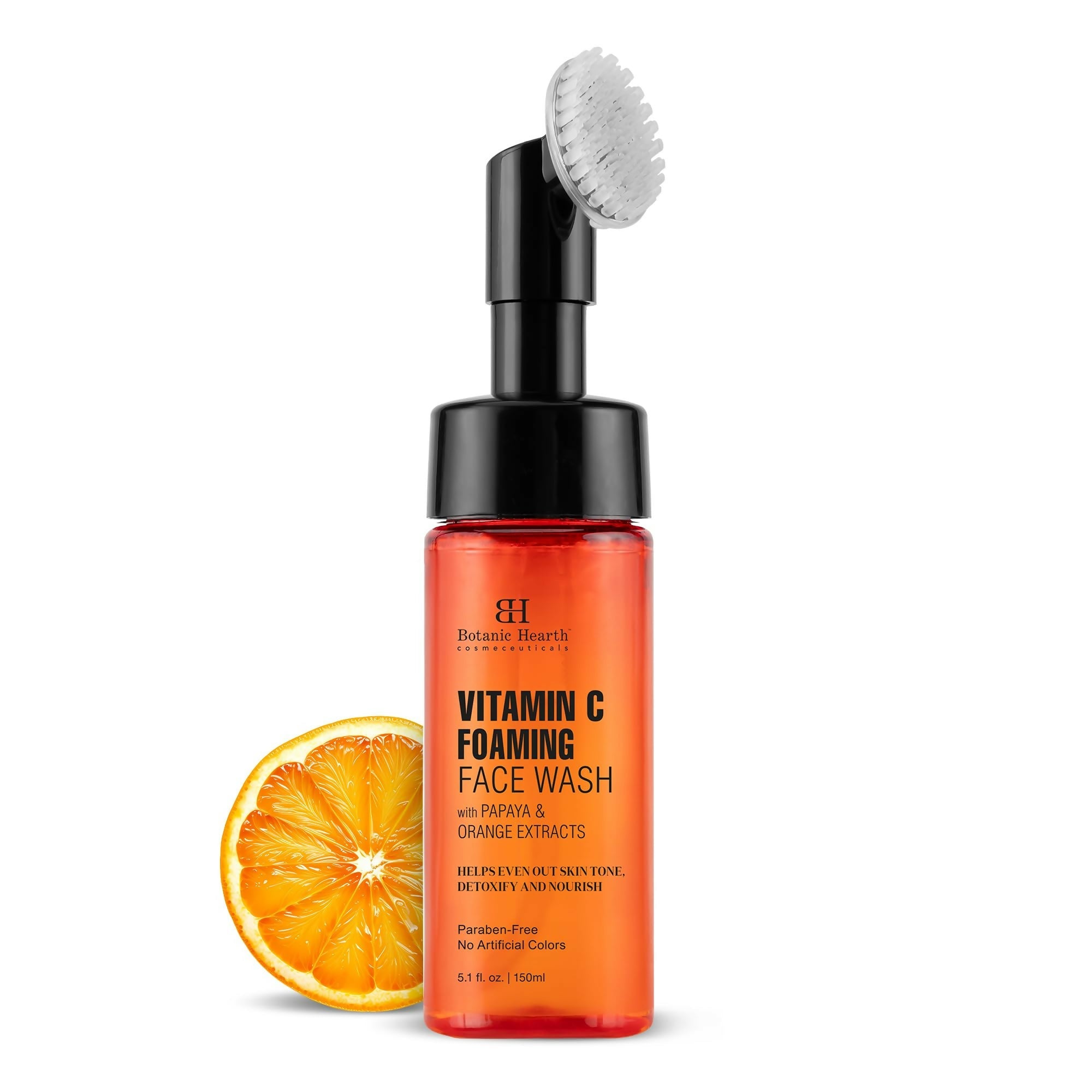 Botanic Hearth Brightening Vitamin C Foaming Face Wash with Papaya & Orange Extracts | Grocsy