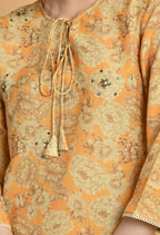 Joban Fashion Mustard Maslin Kurta Set | Grocsy