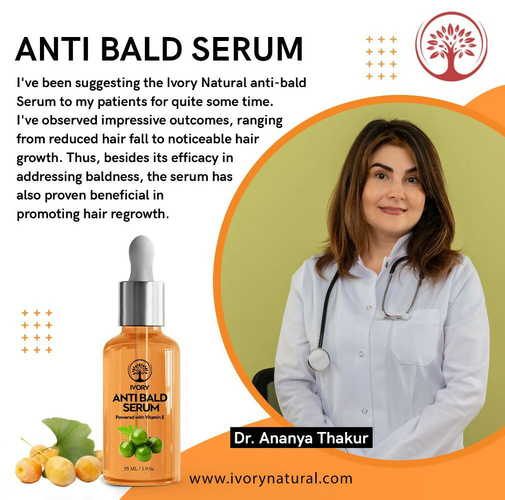 Ivory Natural Bald Serum For Baldness, Hair Thinning And Hair Fall | Grocsy