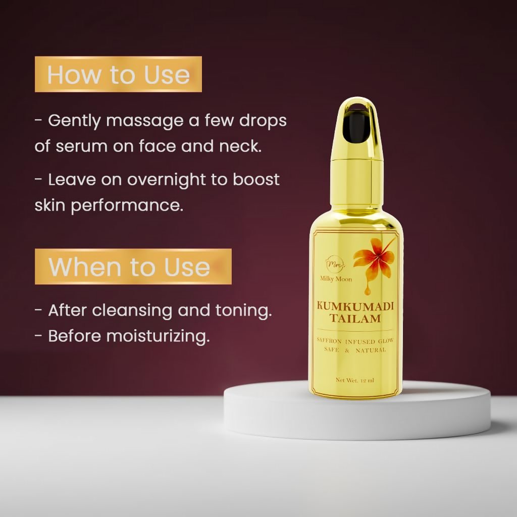 Milky Moon Kumkumadi Tailam Face Oil For Glowing Skin | Grocsy