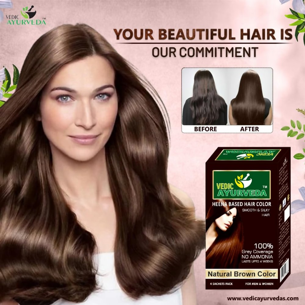 VedicAyurveda Natural Brown Hair Color | Grocsy