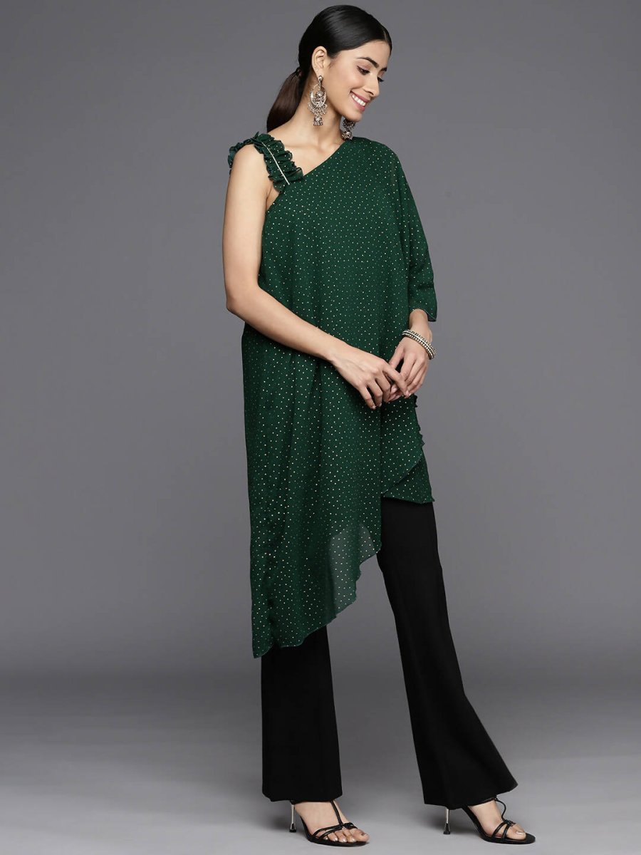 Ahalyaa Women's Traditional wear Tunic - Dark Green | Grocsy