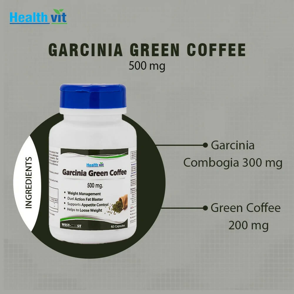 Healthvit Garcinia Green Coffee Capsules | Grocsy