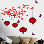 Decals Design Chinese Lamps in Double Sheet Wall Sticker | Grocsy