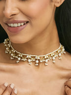 Nuyug 22K Gold-Plated Kundan & Pearl Studded Matha Patti Head Jewellery | Grocsy