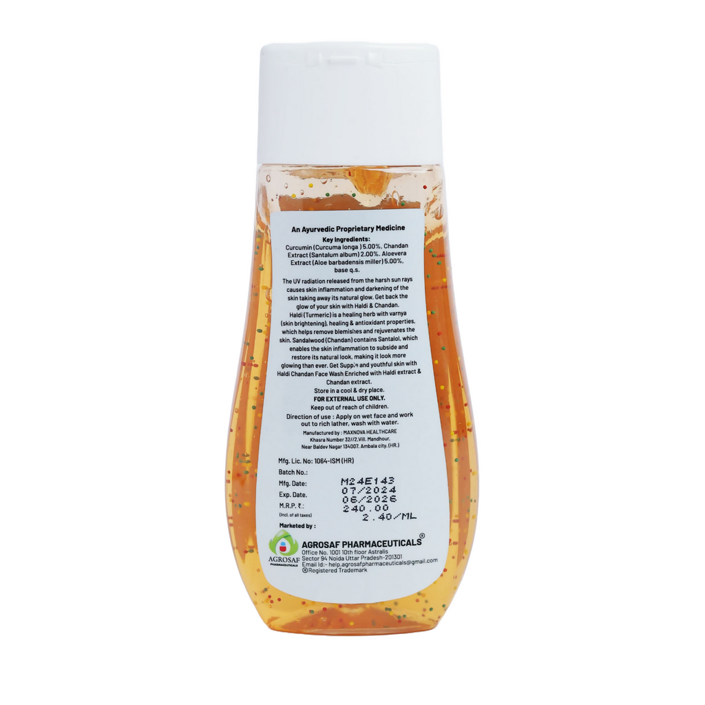 Agrosaf Haldi & Chandan Face Wash | Grocsy