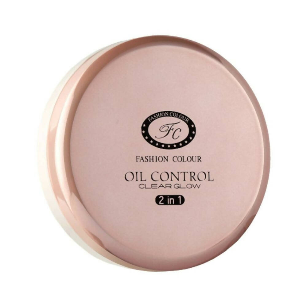 Fashion Colour Oil Control Clear Glow 2 in 1 Powder-Shade 01 | Grocsy