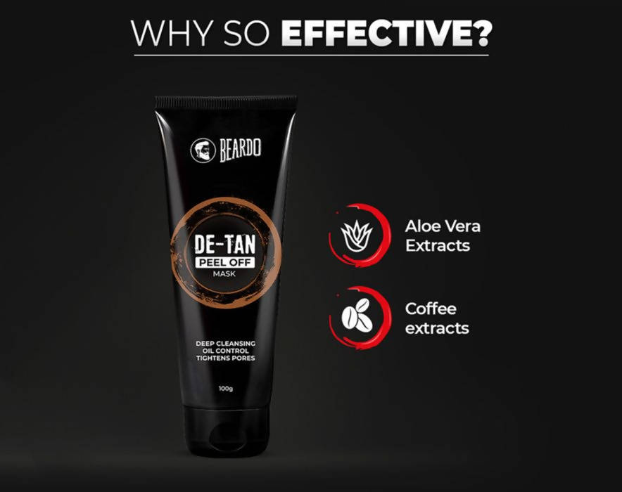 Beardo Ultraglow Face Wash & De-Tan Peel Off Mask Combo | Grocsy