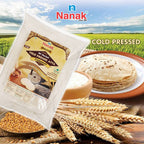 Nanak Premium MP Sharbati Cold Pressed Atta-Stoneground|Low Speed Grinding,5Kg | Grocsy
