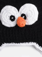 Chutput Kids Woollen Hand Knitted Googly Eyes Detail Cap - Black | Grocsy