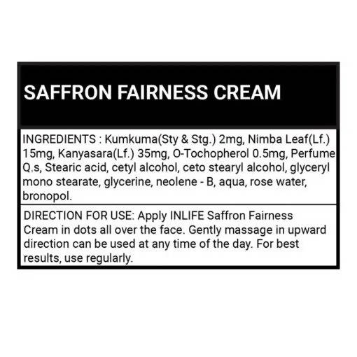 Inlife Saffron Fairness Cream | Grocsy