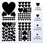 CVANU Cute Loving Heart Shape Pattern Vinyl Wall Art Self-Adhesive Durable Stickers | Grocsy