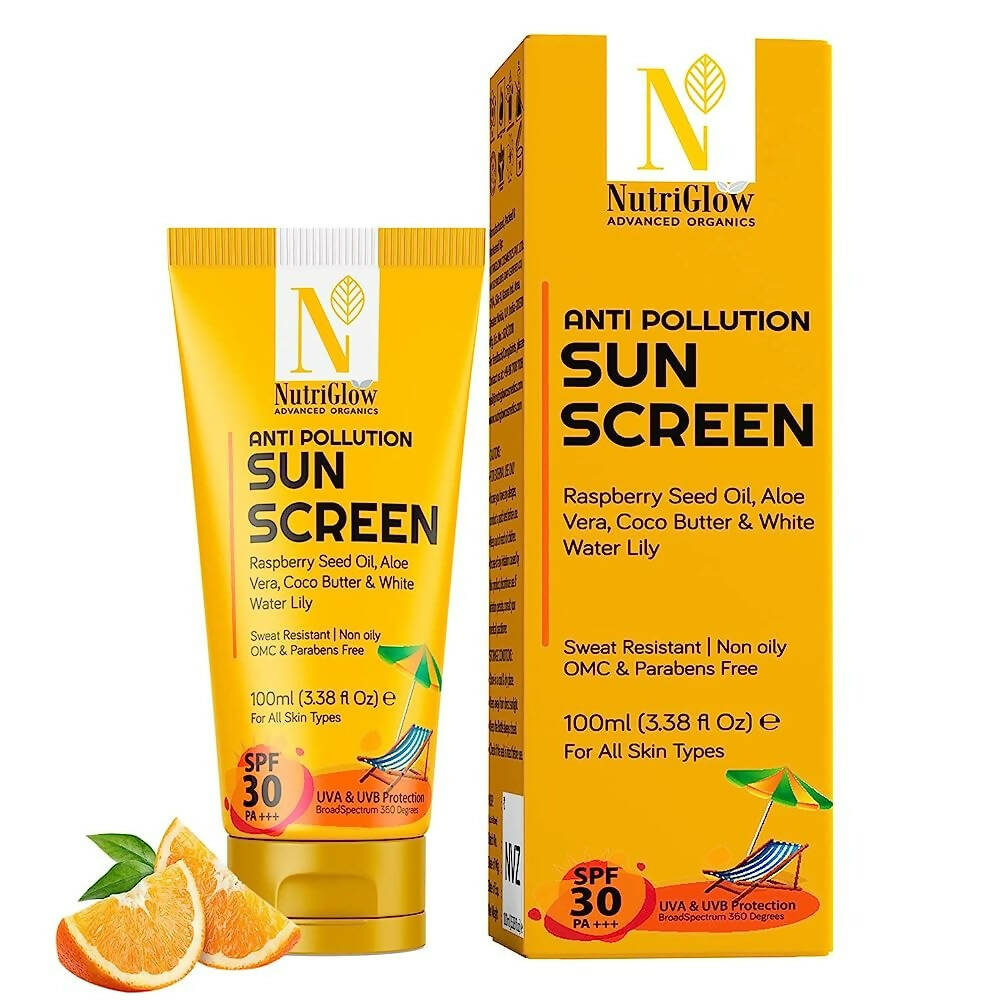 NutriGlow Advanced Organics Anti Pollution Sun Screen SPF 30 PA+++ | Grocsy