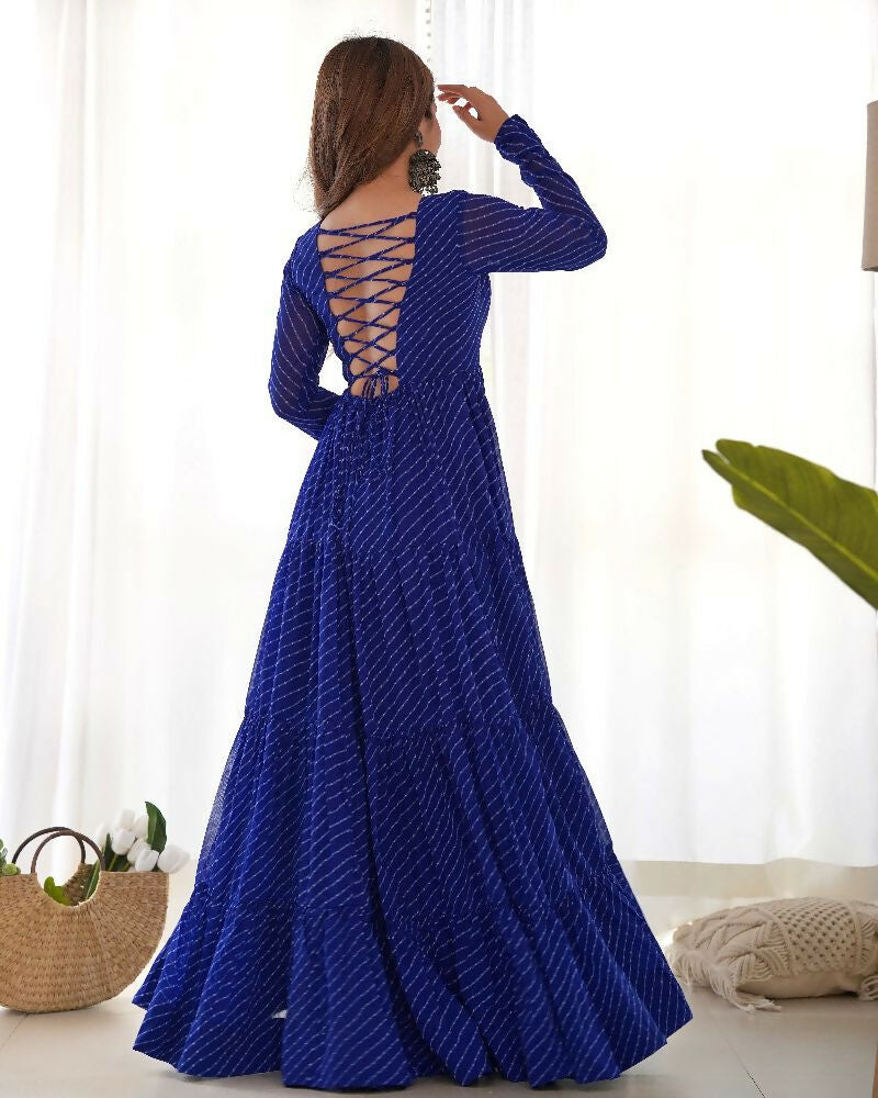 Joban Fashion Royal Blue Kurta Set Chanderi Sequence Embroidery Work | Grocsy