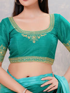 Joban Fashion Women Silk Rama-Green Stitched Blouse | Grocsy