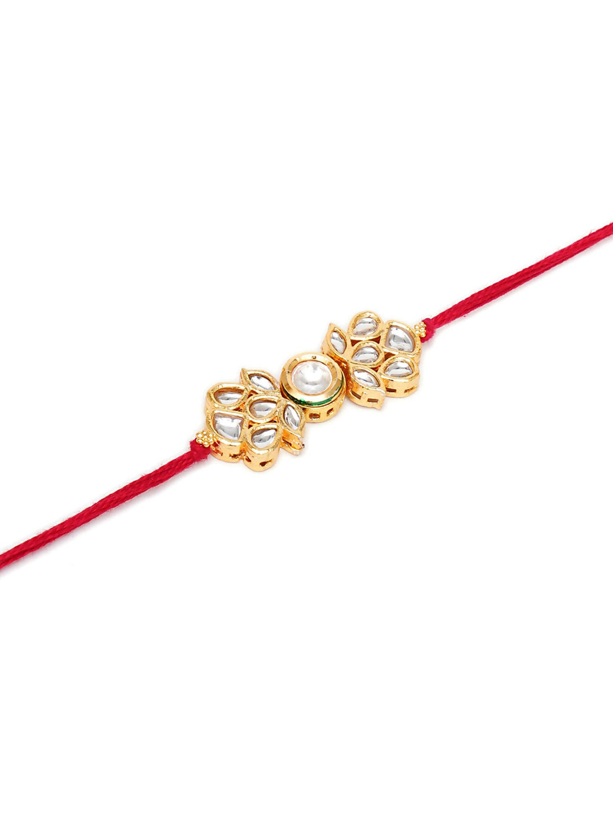Designer kundan Rakhi - Ruby Raang | Grocsy