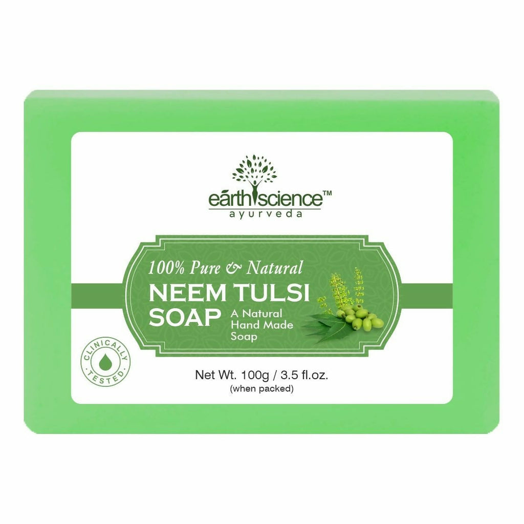Earth Science Ayurveda Neem Tulsi Bath Soap | Grocsy