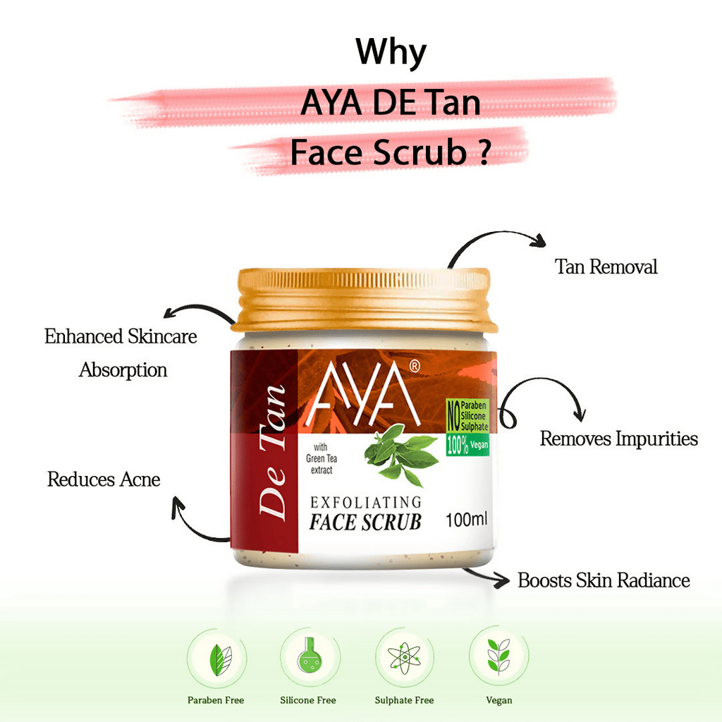 AYA Detan Exfoliating Face Scrub | Grocsy