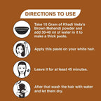 Khadi Veda Brown Herbal Mehndi For Healthy Scalp & Hair | Grocsy