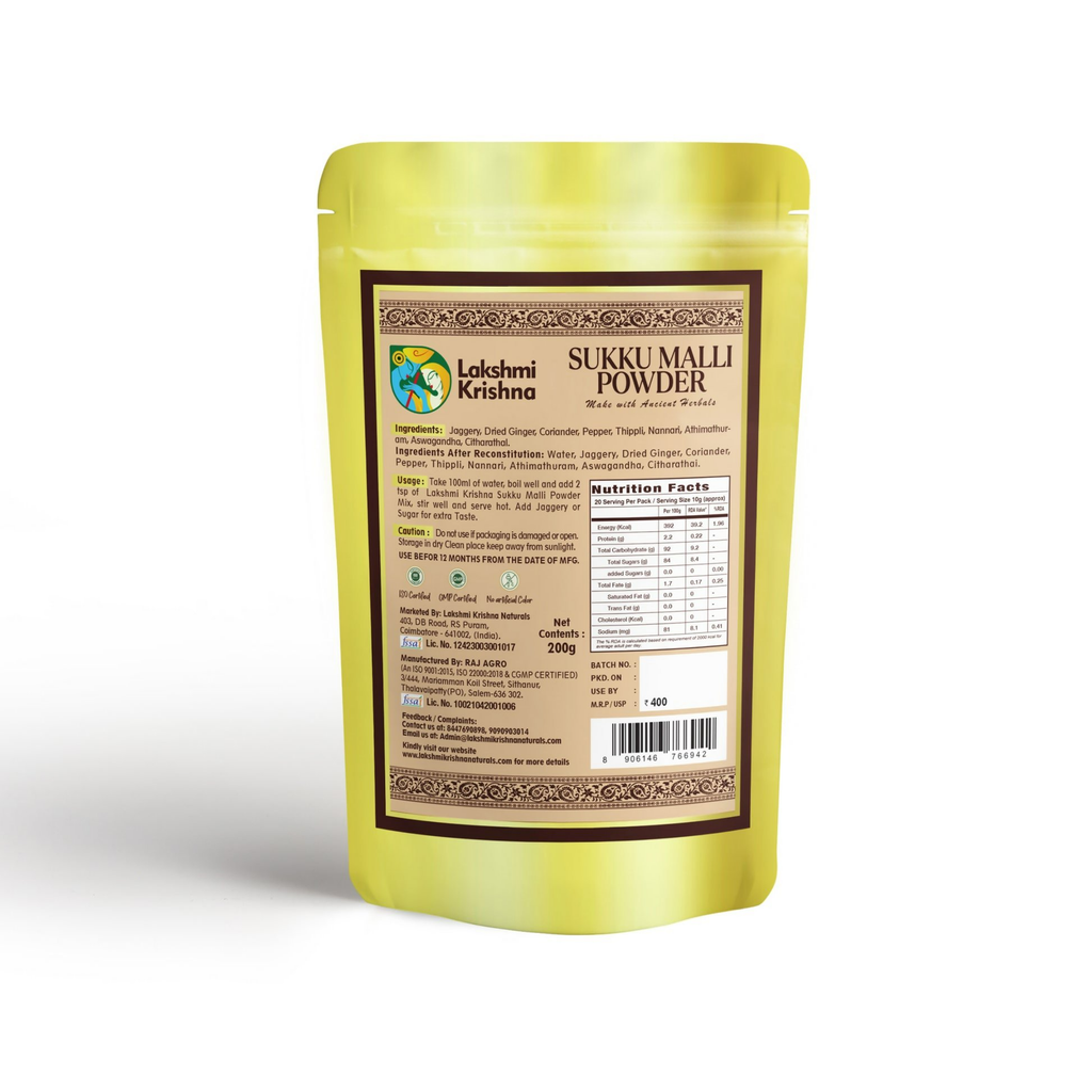 Lakshmi Krishna Naturals Sukku Malli Powder | Grocsy