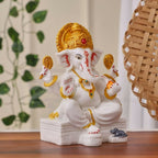 Apnimarket Marble Dust Ganesh Idol | Grocsy