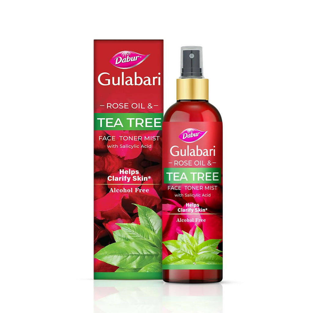 Dabur Gulabari Rose Oil & Tea Tree Face Toner Mist & Rose Water | Grocsy