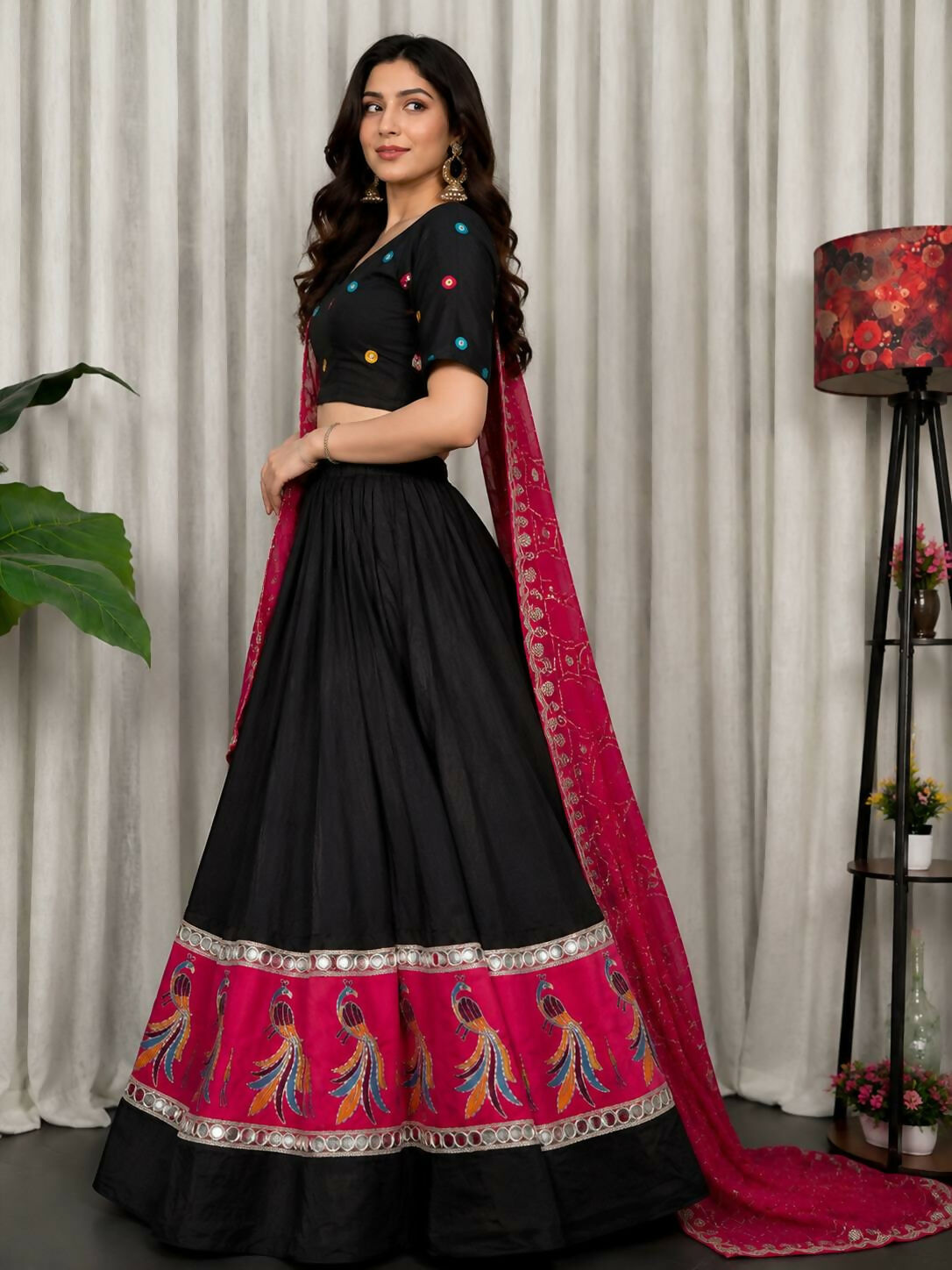 Lehenga Mart Black Designer Navratri Lehenga Choli for Women | Grocsy