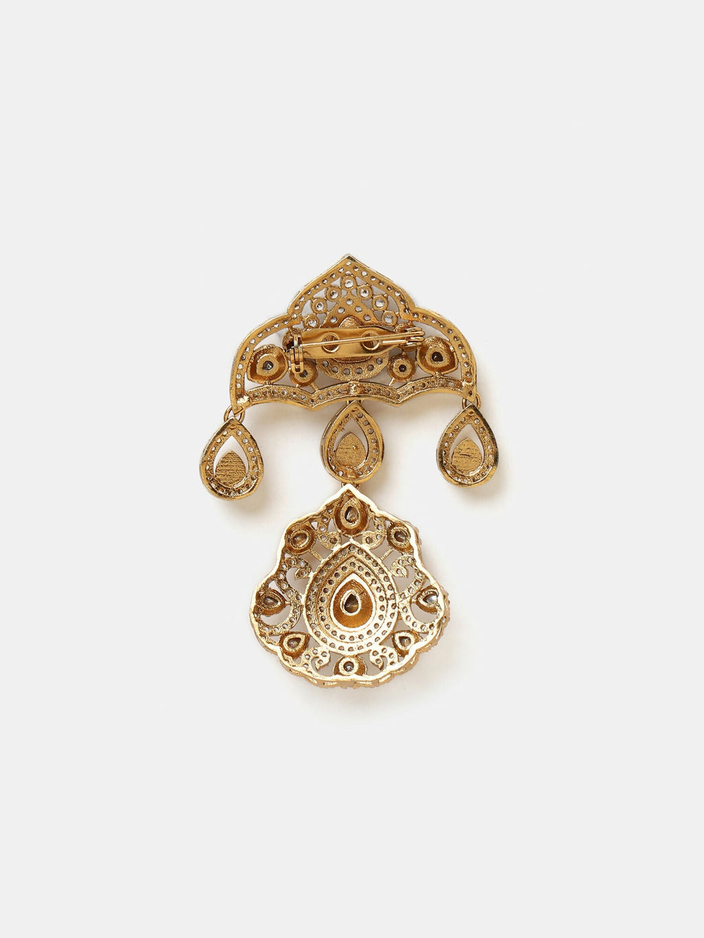 Ruby Raang Chaand Jhoomar Brooch | Grocsy