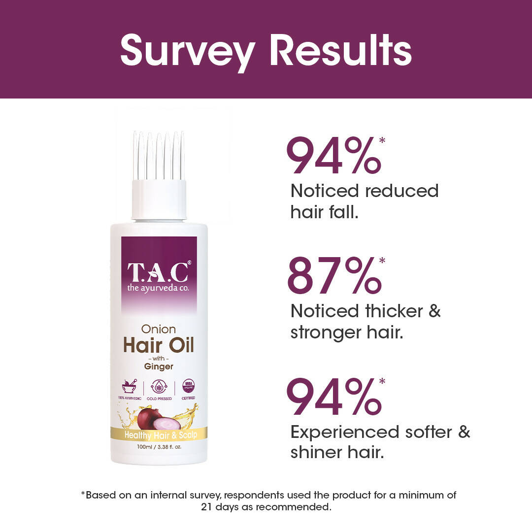 TAC - The Ayurveda Co. Onion Hair Oil for Hair Growth | Grocsy