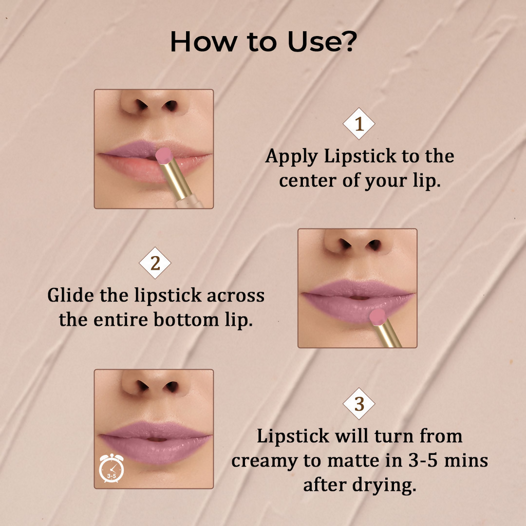 The Natural Wash Silky Matte Fusion Longstay Bullet Lipstick - Stardust Rose | Grocsy