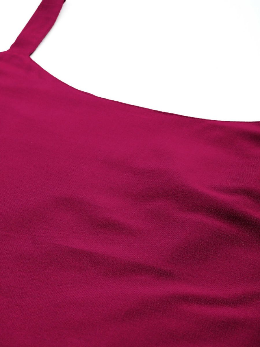 Ahalyaa Women's Traditional wear Kurta Set - Burgundy | Grocsy