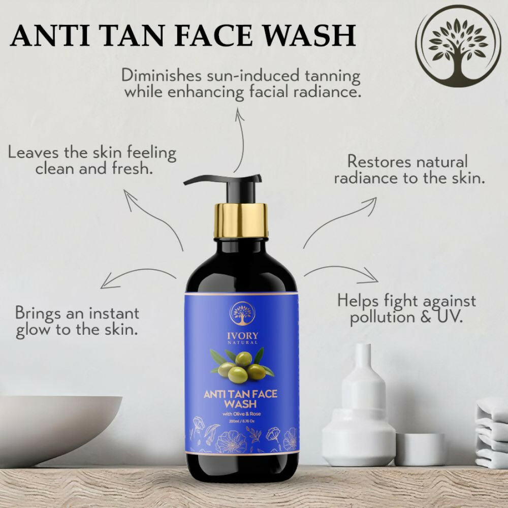Ivory Natural Tan Face Wash For Crystal Clear And Radiant Skin | Grocsy