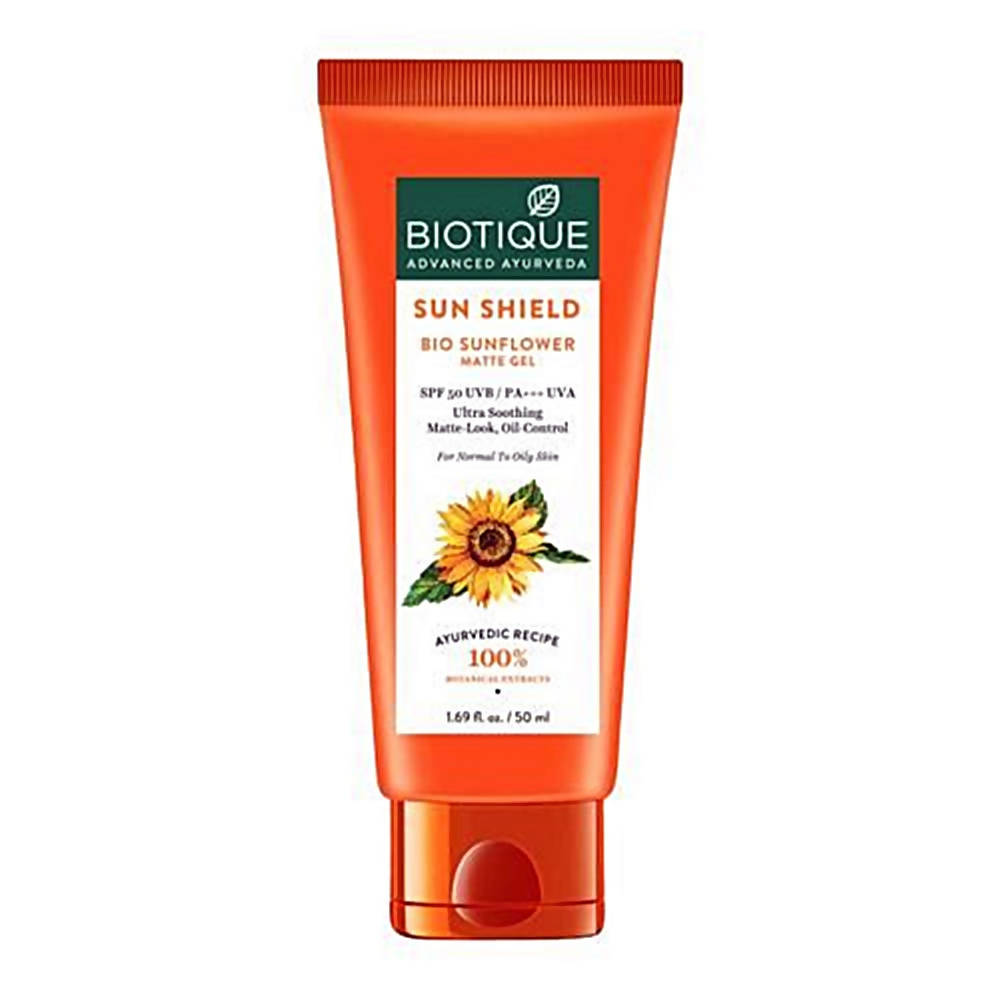 Biotique Advanced Ayurveda Sun Shield Sunflower Matte Gel | Grocsy