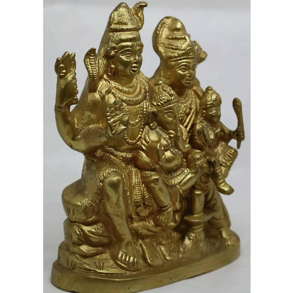 Chahat Premium Living Brass Shiv Parivar | Grocsy