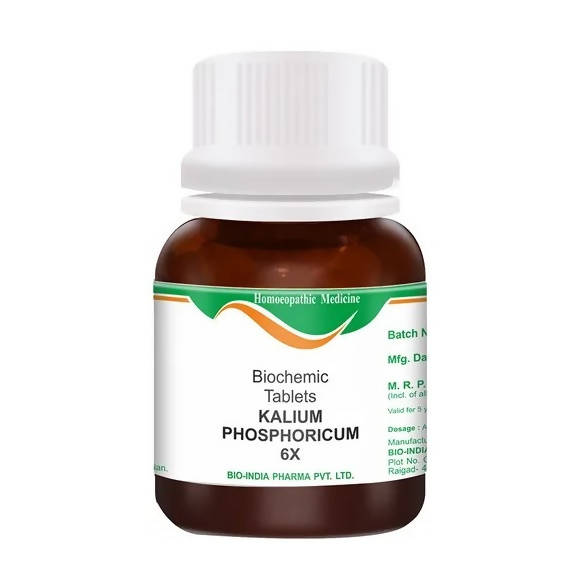 Bio India Homeopathy Kalium Phosphoricum Biochemic Tablets | Grocsy