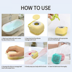 Bronson Professional Silicone Shower Scrubber Exfoliating Bath Brush | Grocsy